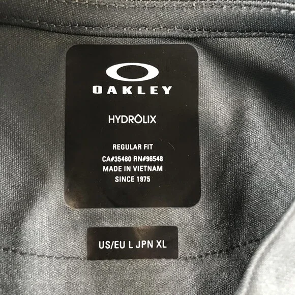 Oakley Golf Shirt Mens Large Green Reduct Polo Hydrolix Virulent FOA404357X - Picture 3 of 11